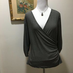 3 for $15 Sale:  AB Studio Wrap Blouse